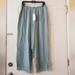 Eileen Fisher Silk Georgette Crepe With Sheer